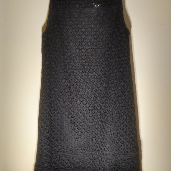 Loft NWT dark navy blue crocheted dress size 8 - Picture 5 of 8